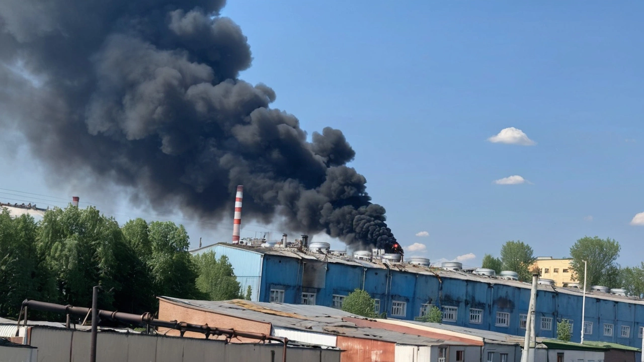 Крупный пожар рядом с заводом жиров и масла в Нижнем Новгороде вызвал панику
